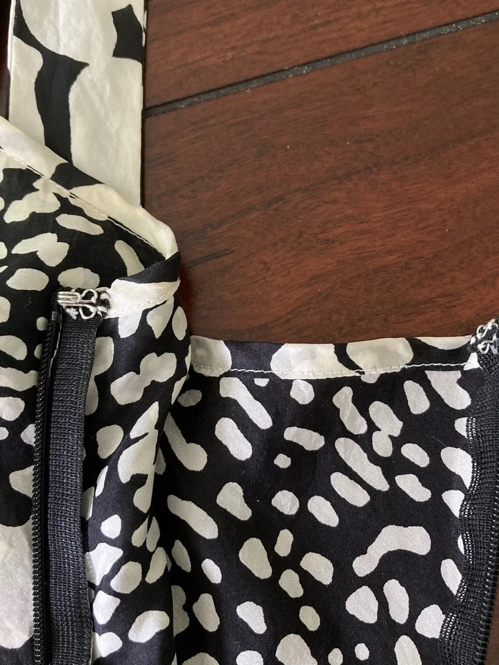 J. Crew Silk Black & White Tie-Front Camisole